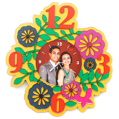 "Big Wall clock Wood (16 inchesx16 inches) -Code 35B - Click here to View more details about this Product
